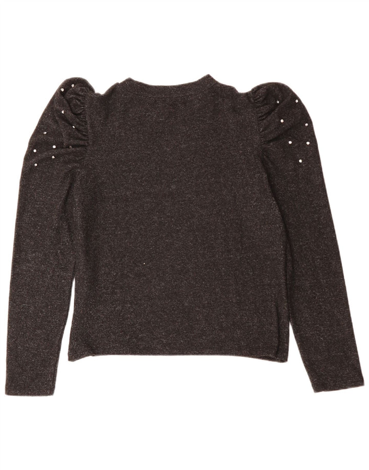 ZARA Womens Top Long Sleeve UK 14 Large Grey