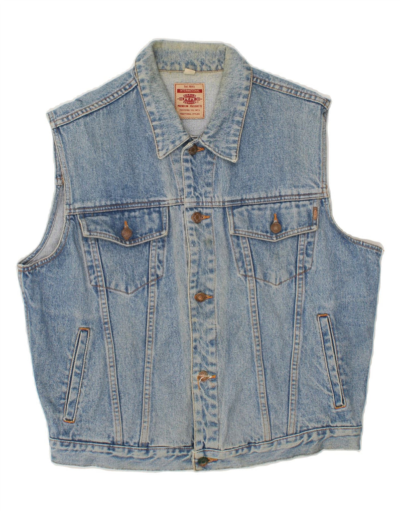 PEPE JEANS Boys Denim Gilet 15-16 Years 2XL Blue Cotton Vintage PEPE Jeans and Second-Hand PEPE Jeans from Messina Hembry 