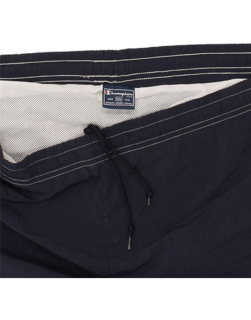 CHAMPION Mens Sport Shorts 2XL Navy Blue | Vintage Champion | Thrift | Second-Hand Champion | Used Clothing | Messina Hembry 