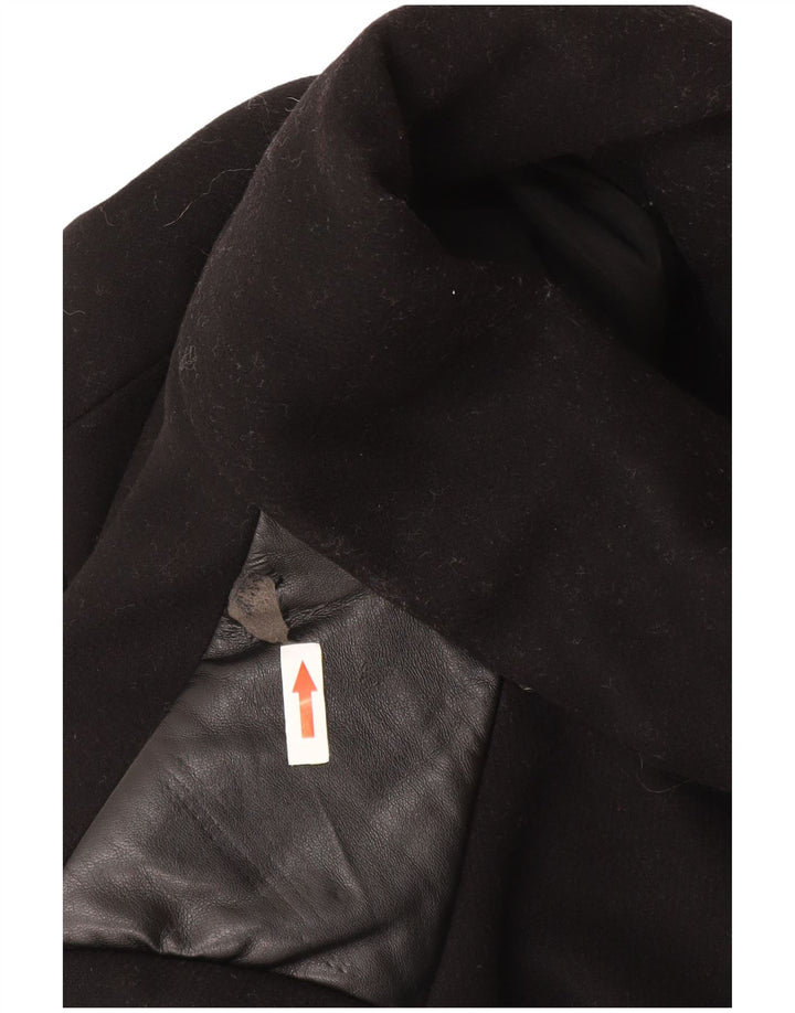 Liu Jo Womens Overcoat IT 48 XL Black Wool