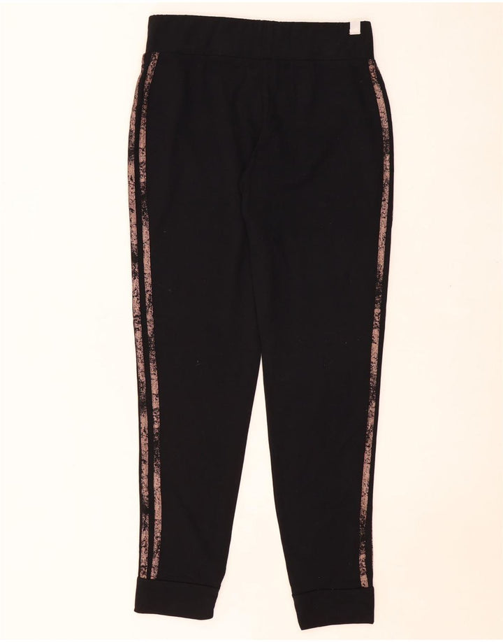 ADIDAS Womens Tracksuit Trousers Joggers UK 10 Small  Black Polyester