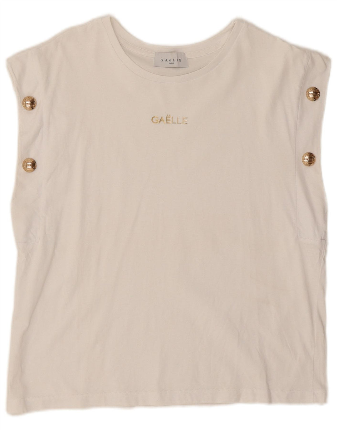 Gaelle Womens Vest Top UK 12 Medium White