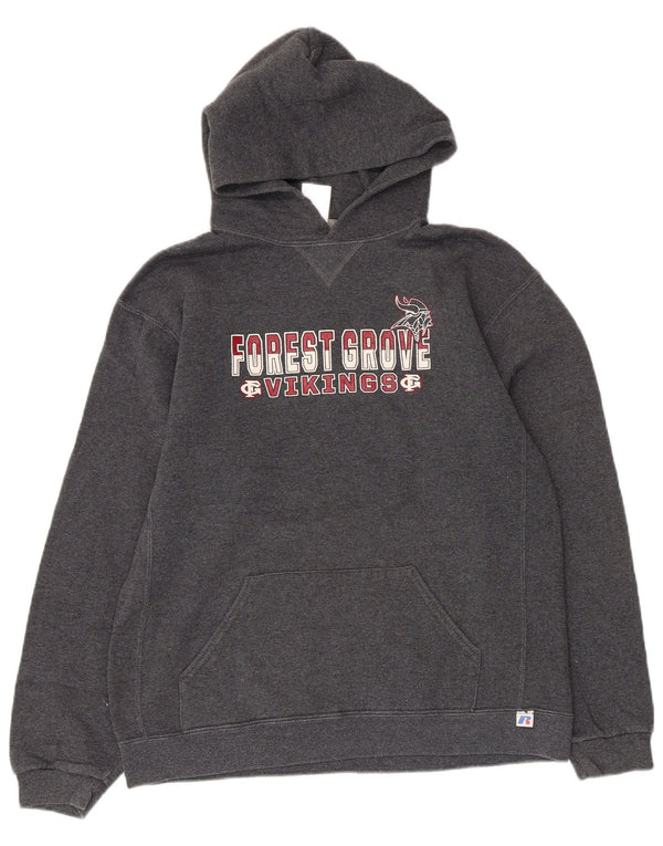 Russell Athletic Boys Hoodie Jumper 15-16 Years XL Grey