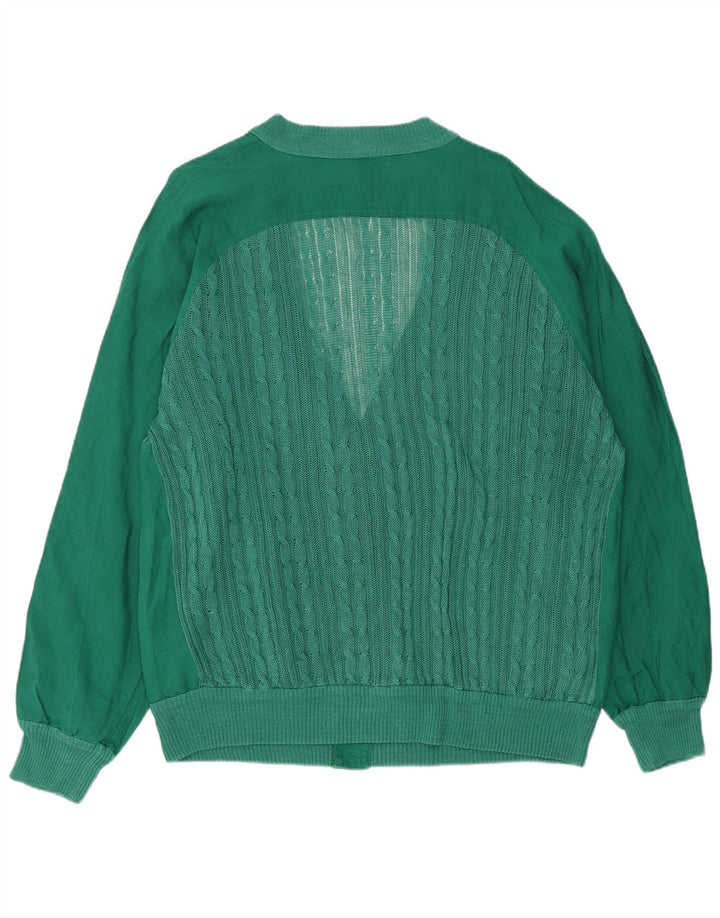 Vintage Mens Cardigan Sweater IT 44 XL Green