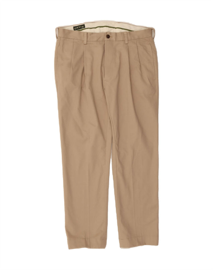 ORVIS Mens Pegged Chino Trousers W34 L28 Beige Cotton Vintage Orvis and Second-Hand Orvis from Messina Hembry 