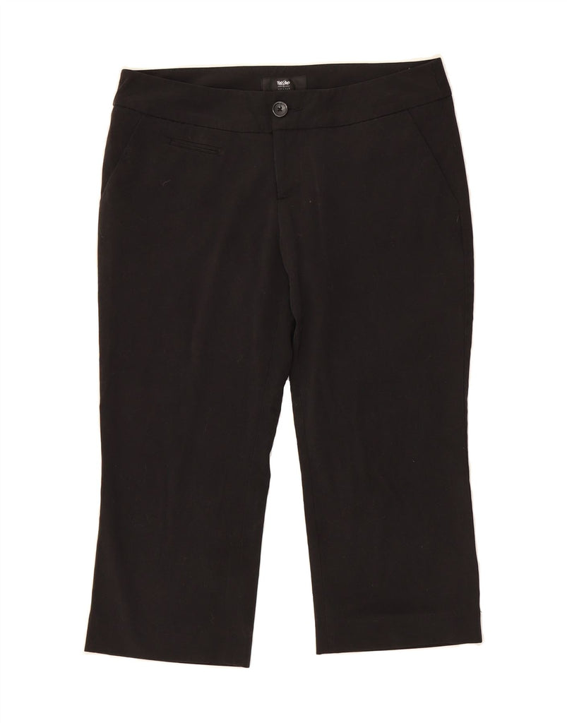 MOSSIMO Womens Straight Capri Trousers US 6 Medium W28 L20 Black Polyester Vintage Mossimo and Second-Hand Mossimo from Messina Hembry 
