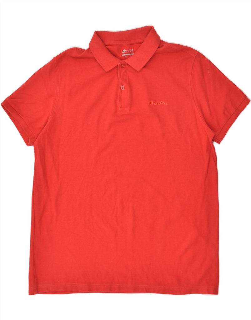 LOTTO Mens Polo Shirt 2XL Red | Vintage Lotto | Thrift | Second-Hand Lotto | Used Clothing | Messina Hembry 