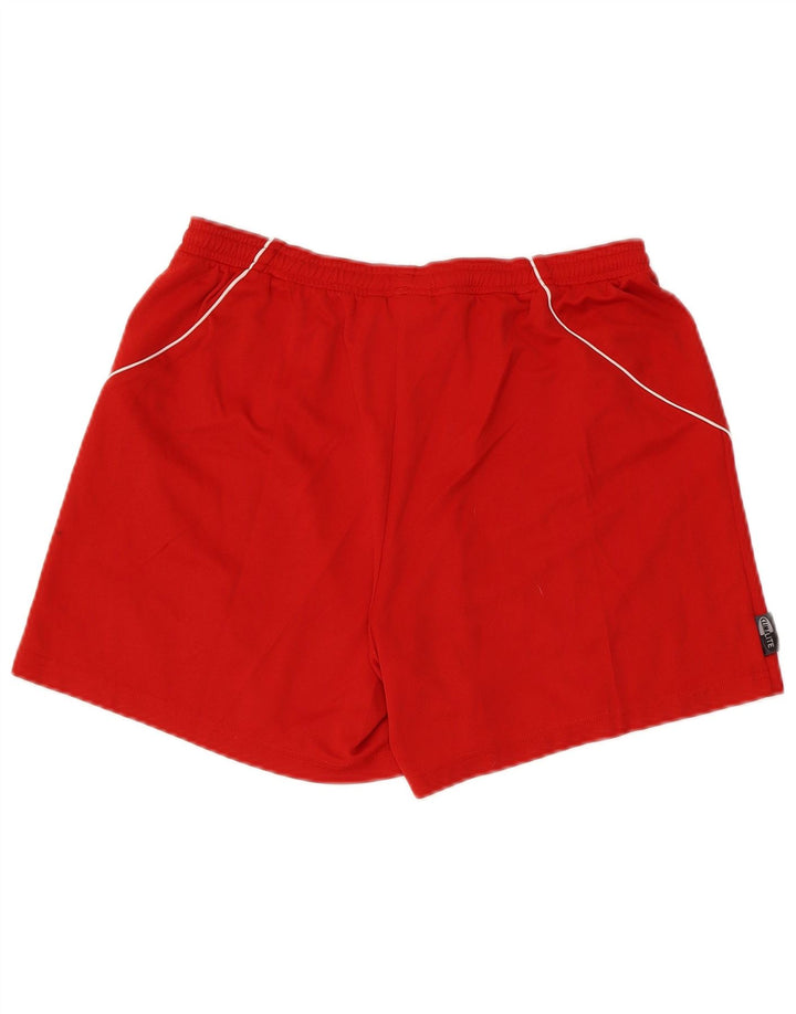 ADIDAS Womens Climalite Sport Shorts UK 14 Medium  Red Polyester