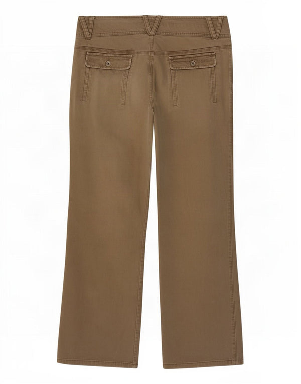 Fat Face Womens Bootcut Chino Trousers UK 14 Large W35 L31 Beige Cotton