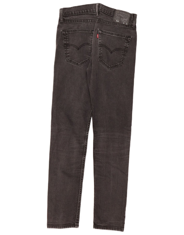 Levi's Mens 512 Slim Tapered Jeans W30 L31 Black Cotton