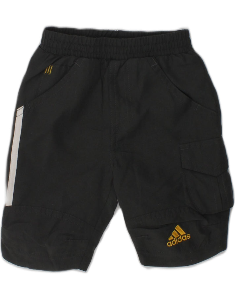 ADIDAS Baby Boys Cargo Shorts 3-6 Months W18 Black Polyester | Vintage Adidas | Thrift | Second-Hand Adidas | Used Clothing | Messina Hembry 