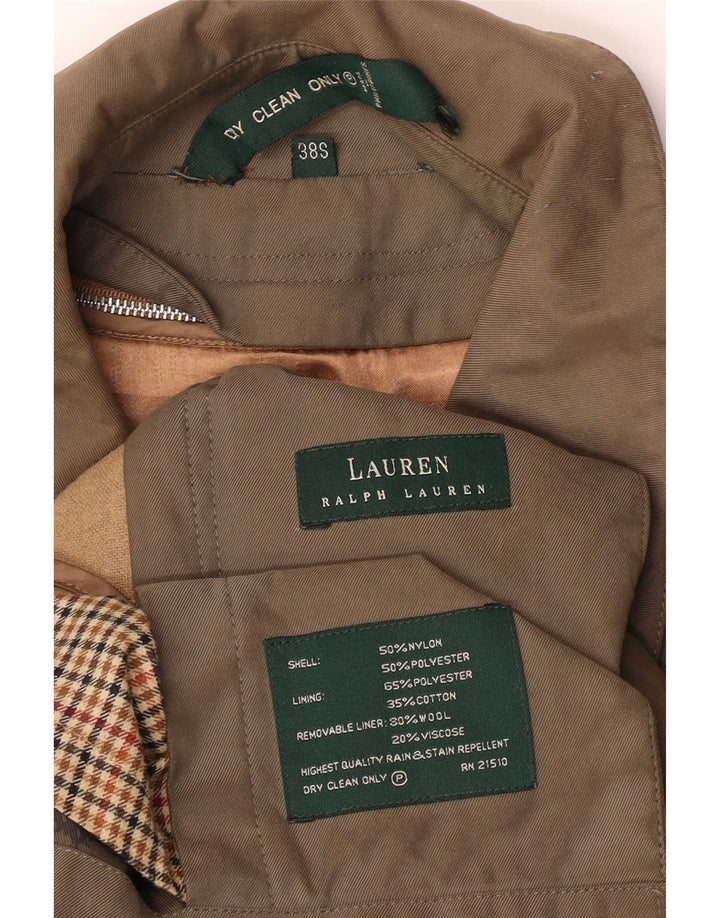 Ralph Lauren Mens Overcoat UK 38 Medium Khaki Nylon