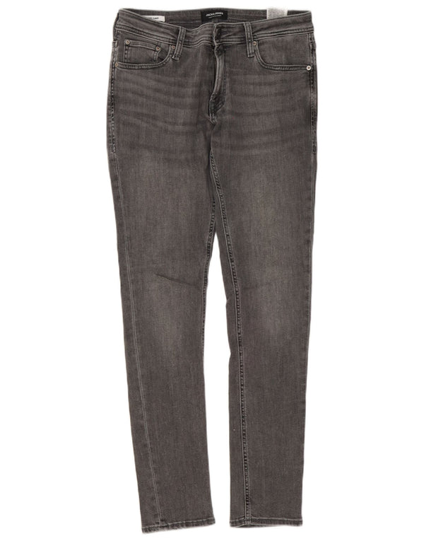 Jack & Jones Mens Liam Skinny Jeans W32 L32 Grey Cotton