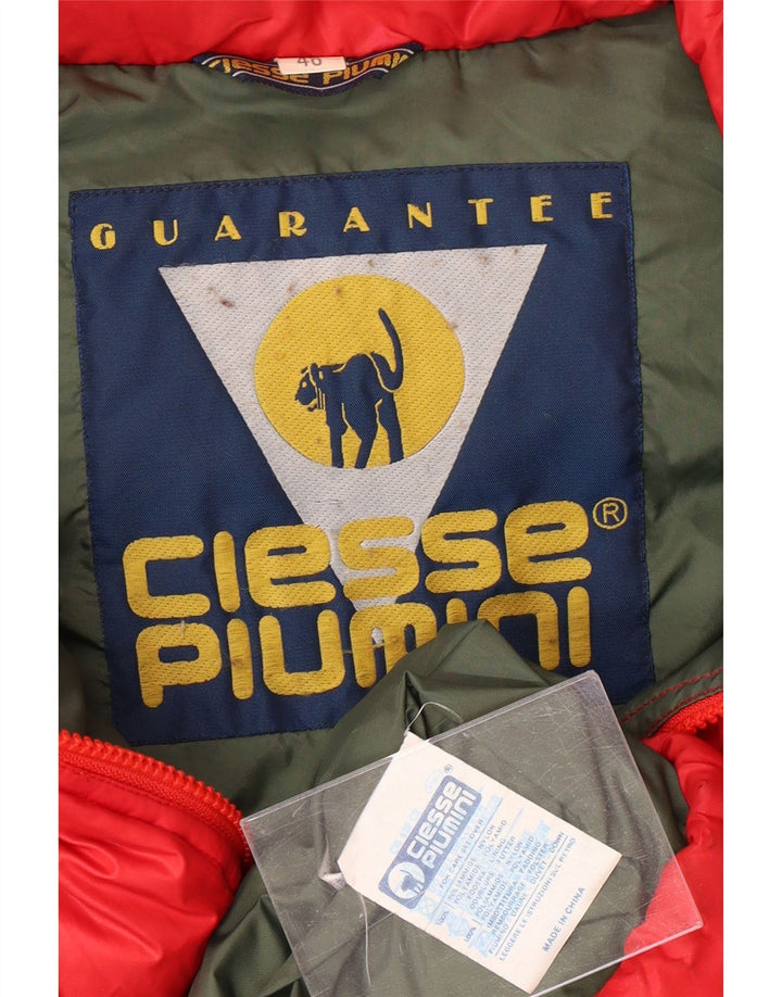 CIESSE PIUMINI Mens Hooded Padded Jacket IT 46 Small Red Polyamide