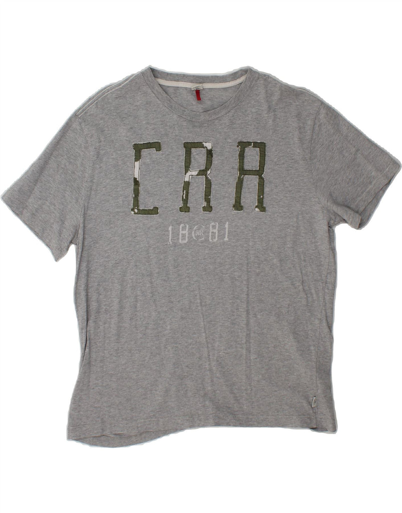 CERRUTI 1881 Mens Graphic T-Shirt Top Medium Grey Vintage Cerruti 1881 and Second-Hand Cerruti 1881 from Messina Hembry 