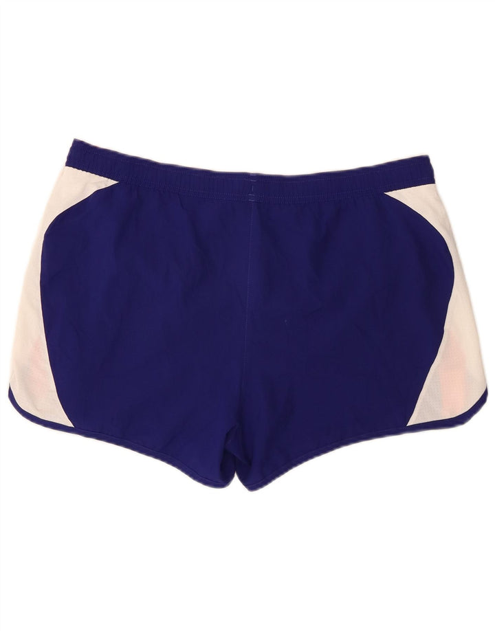 Adidas Womens Sport Shorts UK 14 Medium  Blue Colourblock Polyester