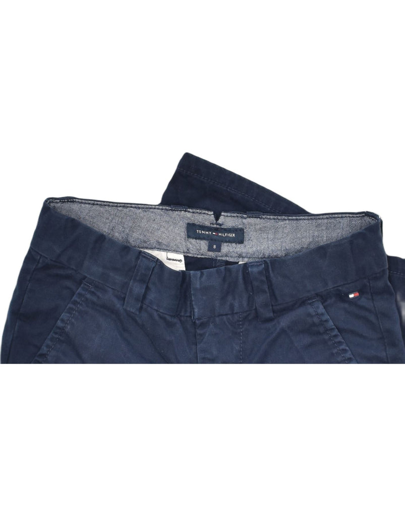 TOMMY HILFIGER Boys Straight Chino Trousers 7-8 Years W24 L24 Navy Blue | Vintage | Thrift | Second-Hand | Used Clothing | Messina Hembry 