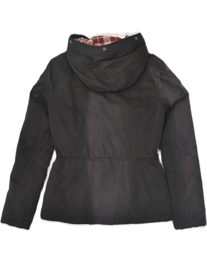 HOLLISTER Womens California Hooded Parka Jacket UK 10 Small Black, Vintage  & Second-Hand Clothing Online