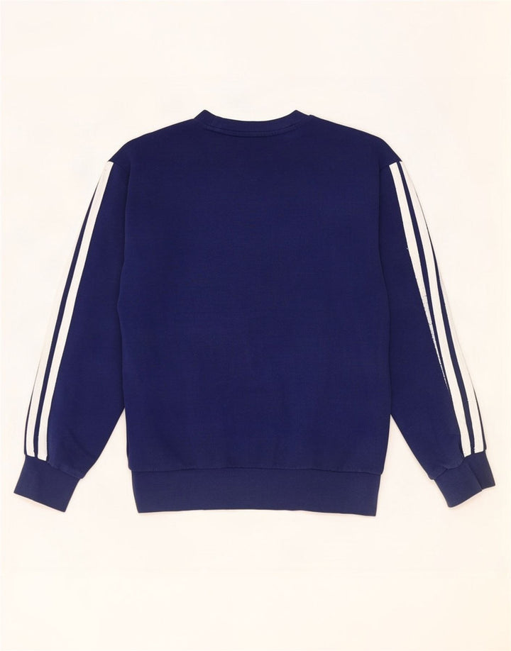 Adidas Mens Sweatshirt Jumper Medium Navy Blue Cotton