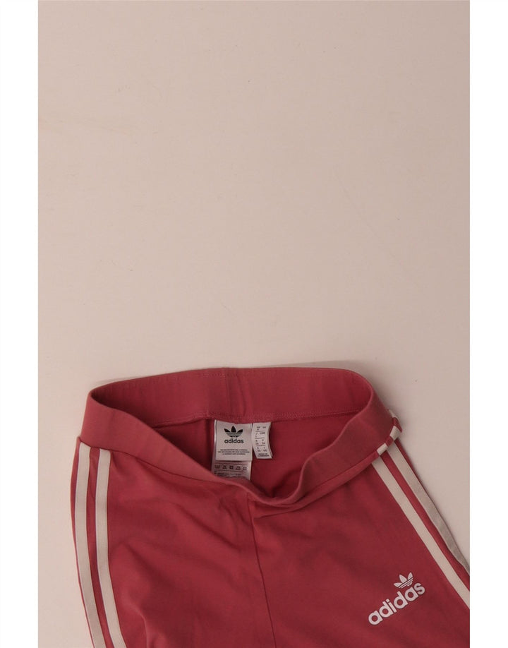 ADIDAS Womens Leggings UK 8 Small Pink Cotton