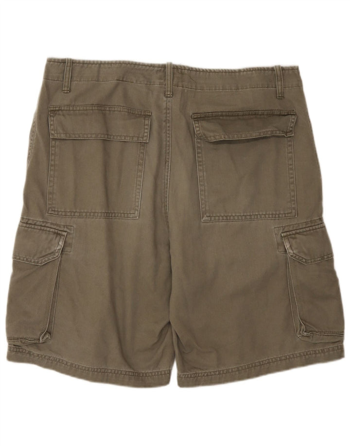 Jack & Jones Mens Cargo Shorts Large W34 Khaki Cotton