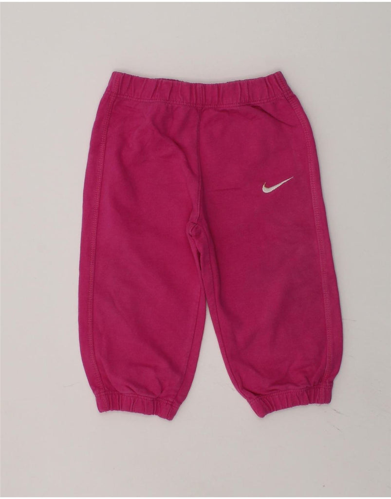 NIKE Baby Boys Joggers Tracksuit Trousers 6-9 Months Pink Cotton | Vintage Nike | Thrift | Second-Hand Nike | Used Clothing | Messina Hembry 