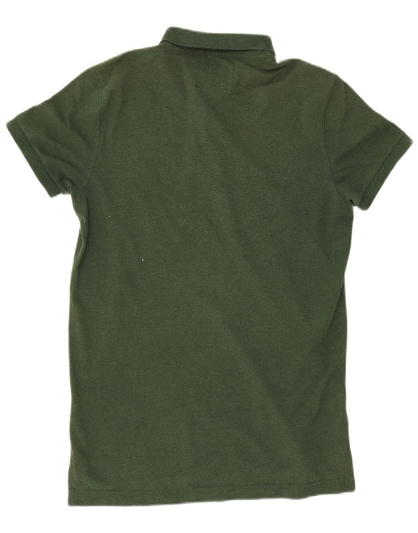 Hollister Mens Polo Shirt Small Green Cotton