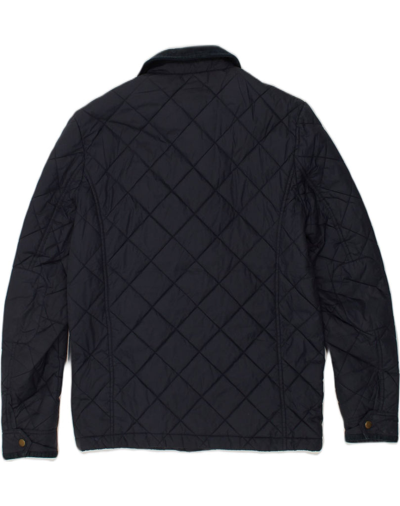 JACK WILLS Mens Quilted Jacket UK 38 Medium Navy Blue Nylon | Vintage Jack Wills | Thrift | Second-Hand Jack Wills | Used Clothing | Messina Hembry 