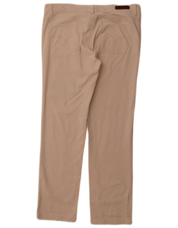 CALVIN KLEIN Womens Skinny Corduroy Trousers US 12 Large W31 L28 Beige