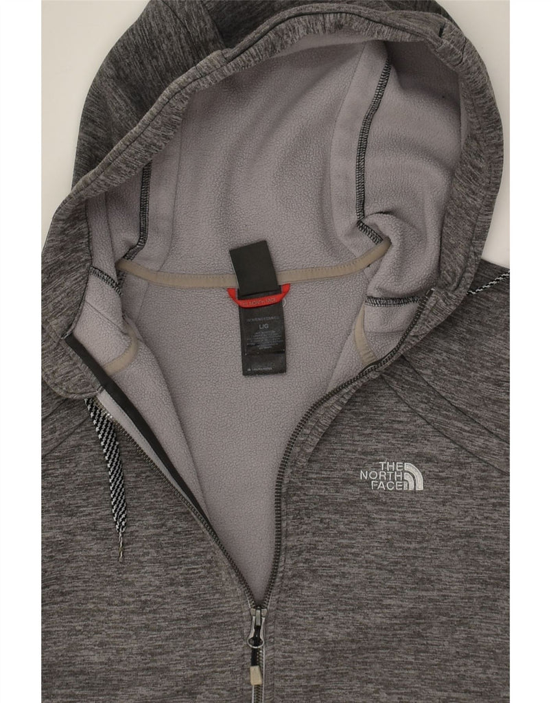 THE NORTH FACE Womens Zip Hoodie Sweater UK 14 Large Grey Polyester | Vintage The North Face | Thrift | Second-Hand The North Face | Used Clothing | Messina Hembry 