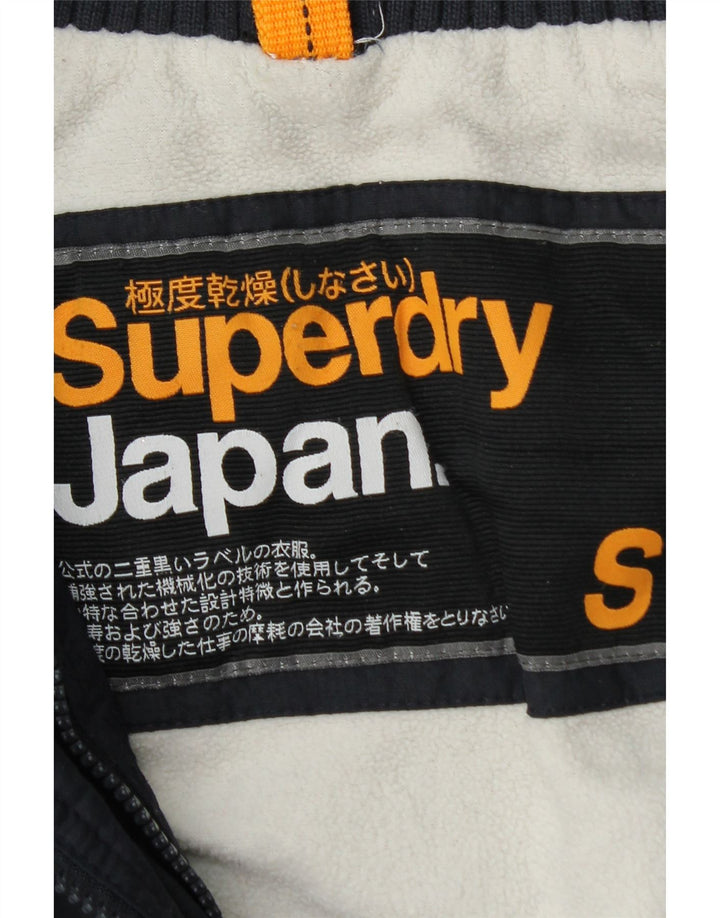 Superdry Womens Graphic Windbreaker Jacket UK 10 Small Navy Blue