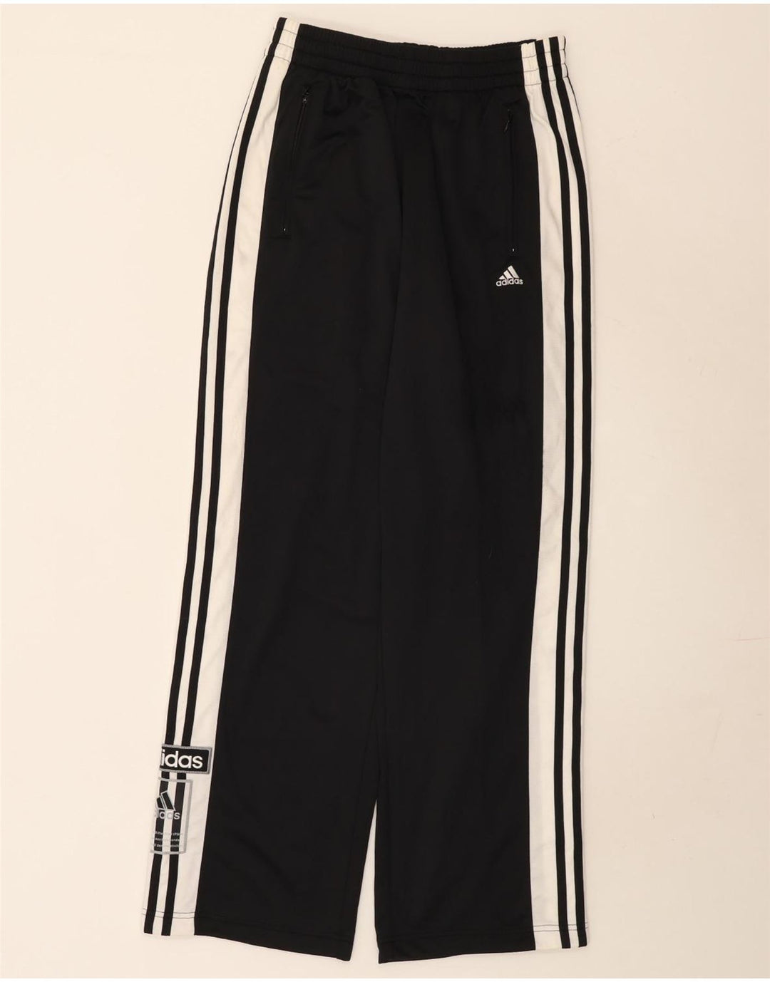 Adidas Mens Tracksuit Trousers Small  Black Colourblock Polyester