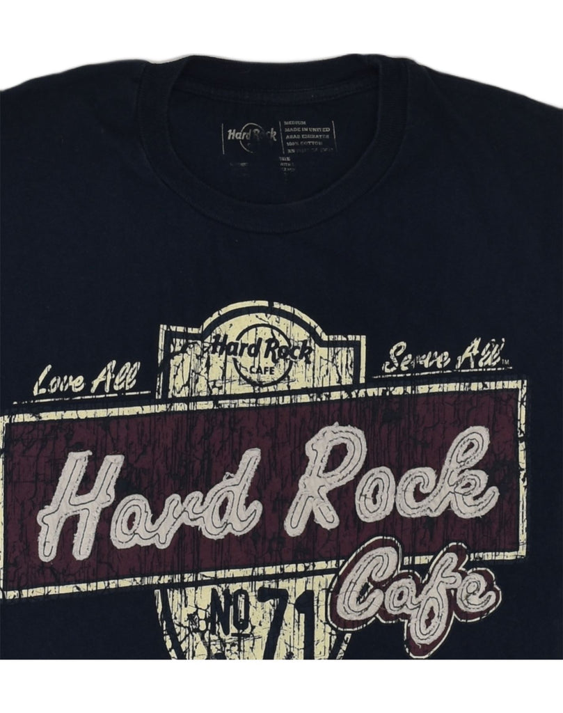 HARD ROCK CAFE Mens Barcelona Graphic T-Shirt Top Medium Navy Blue Cotton | Vintage Hard Rock Cafe | Thrift | Second-Hand Hard Rock Cafe | Used Clothing | Messina Hembry 