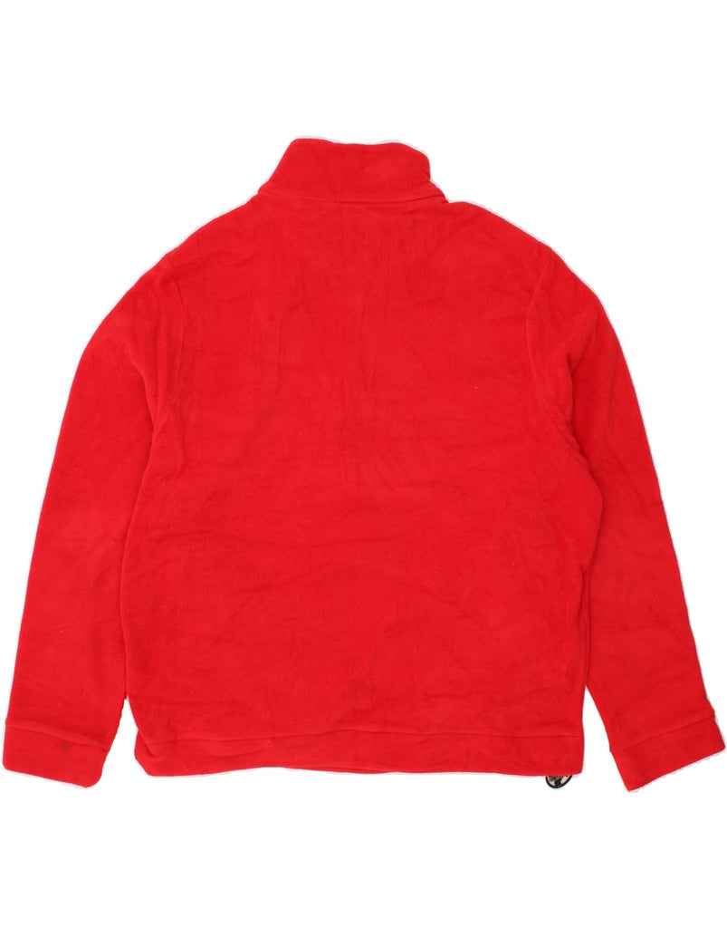 EDDIE BAUER Mens Zip Neck Fleece Jumper Large Red Polyester | Vintage Eddie Bauer | Thrift | Second-Hand Eddie Bauer | Used Clothing | Messina Hembry 