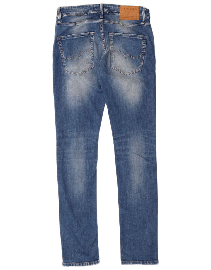 Jack & Jones Mens Tim Slim Jeans W30 L32 Blue Cotton