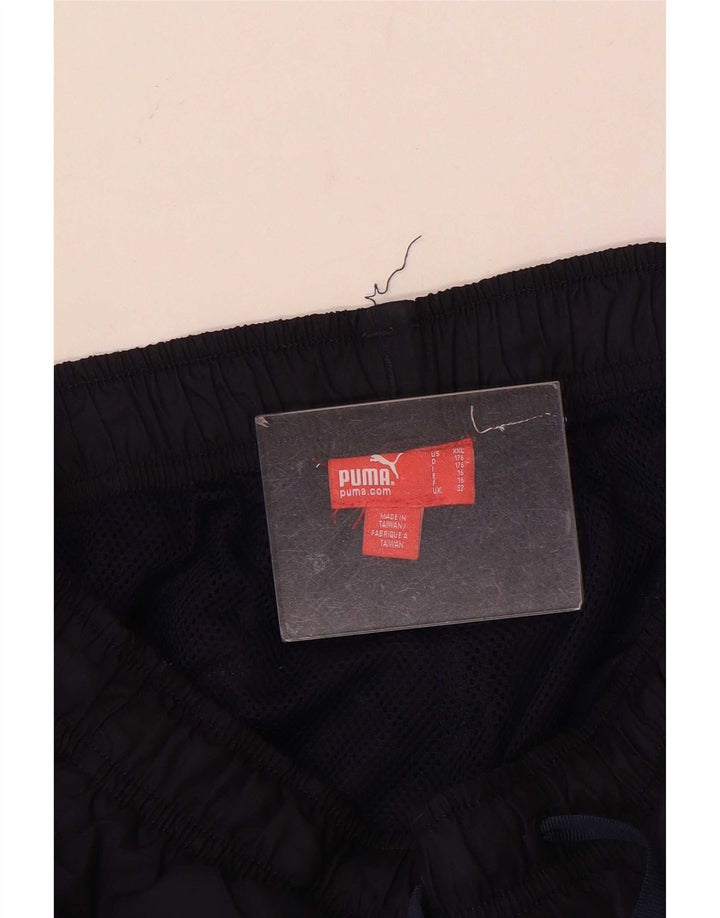 Puma Mens Tracksuit Trousers Medium Navy Blue Colourblock