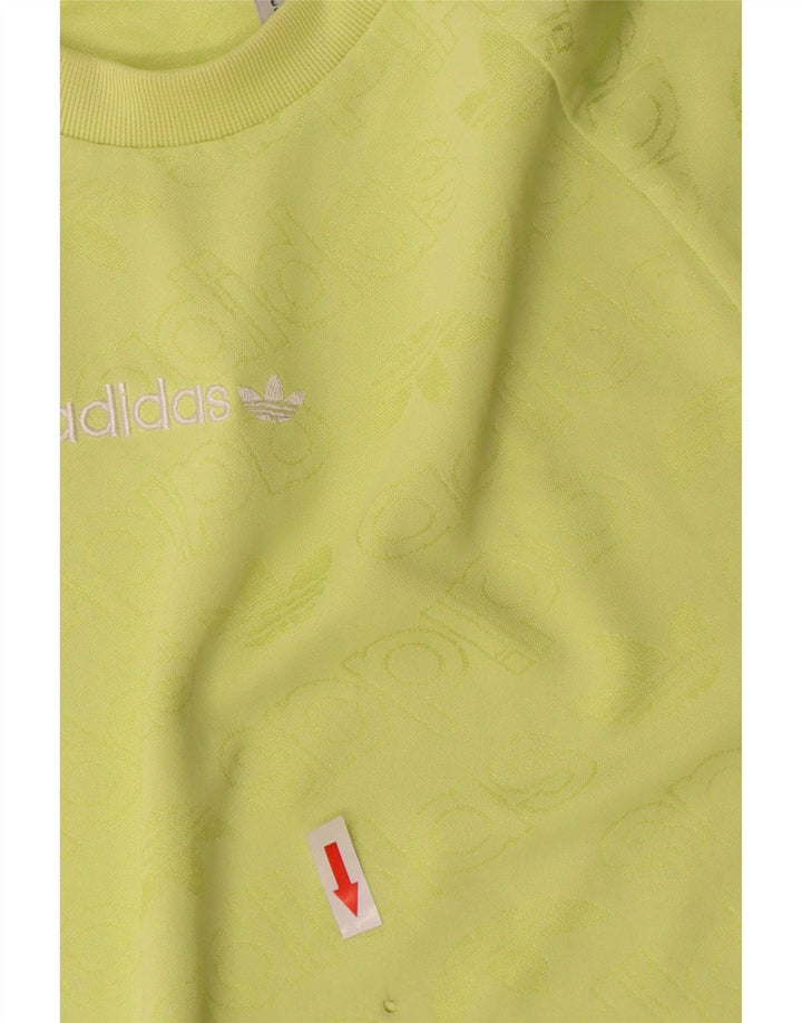 Adidas Mens Graphic T-Shirt Top Small Green Polyester