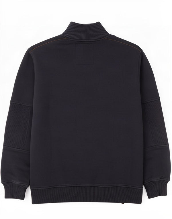 Champion Mens Zip Neck Sweatshirt Jumper XL Navy Blue Cotton
