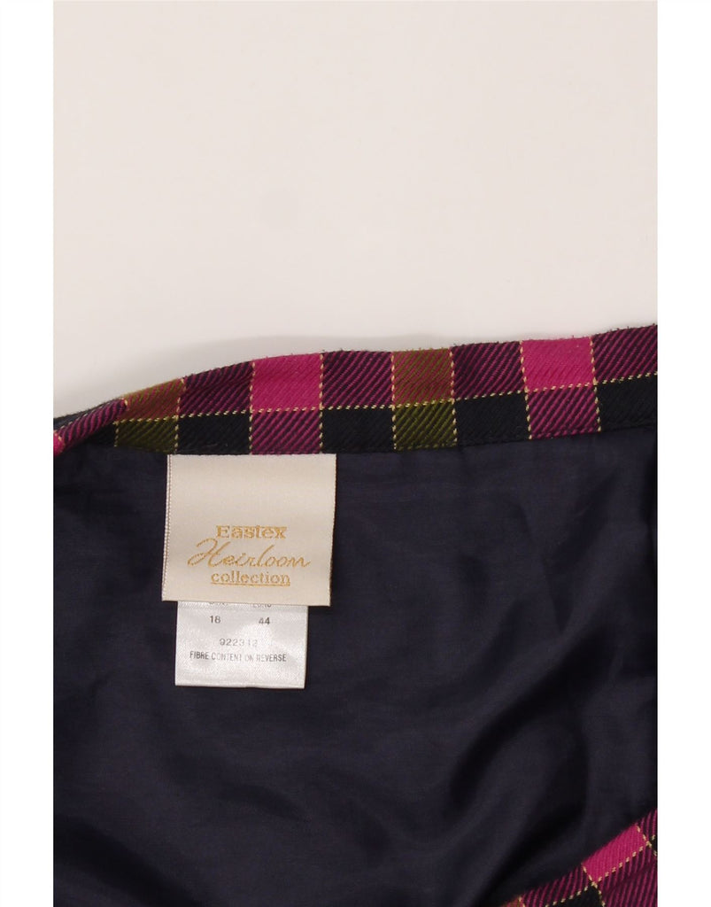 EASTEX Womens High Waist A-Line Skirt UK 18 XL W32 Multicoloured Check Vintage Eastex and Second-Hand Eastex from Messina Hembry 