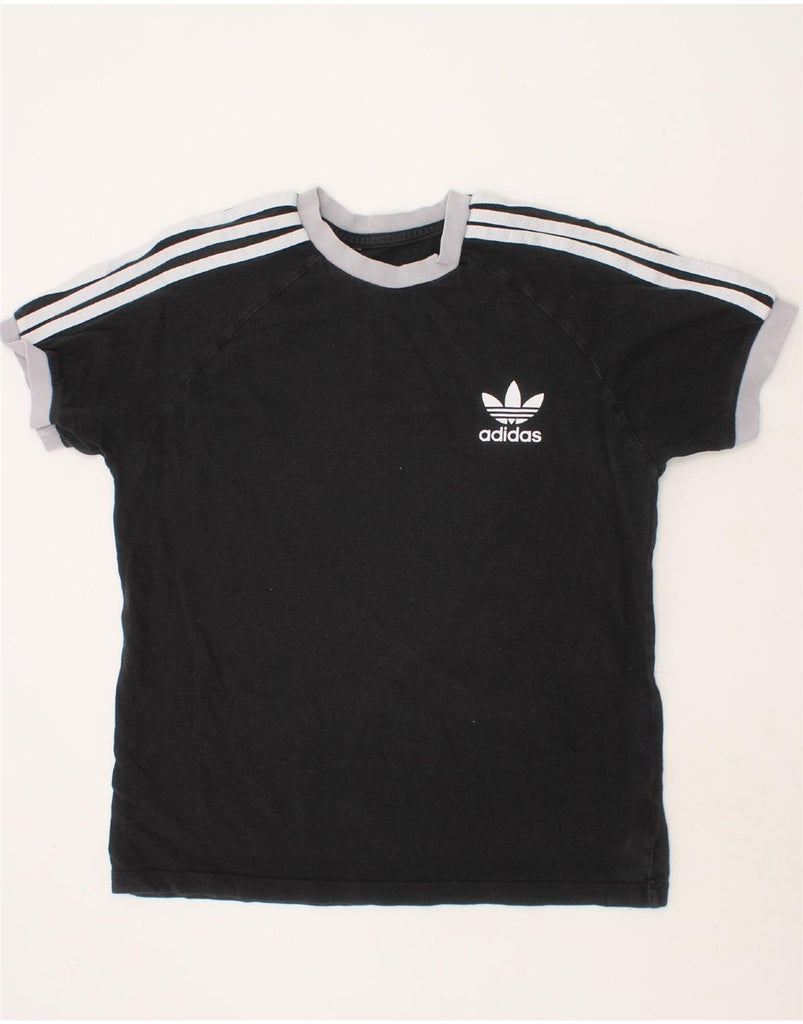 ADIDAS Boys T-Shirt Top 11-12 Years Black Vintage Adidas and Second-Hand Adidas from Messina Hembry 
