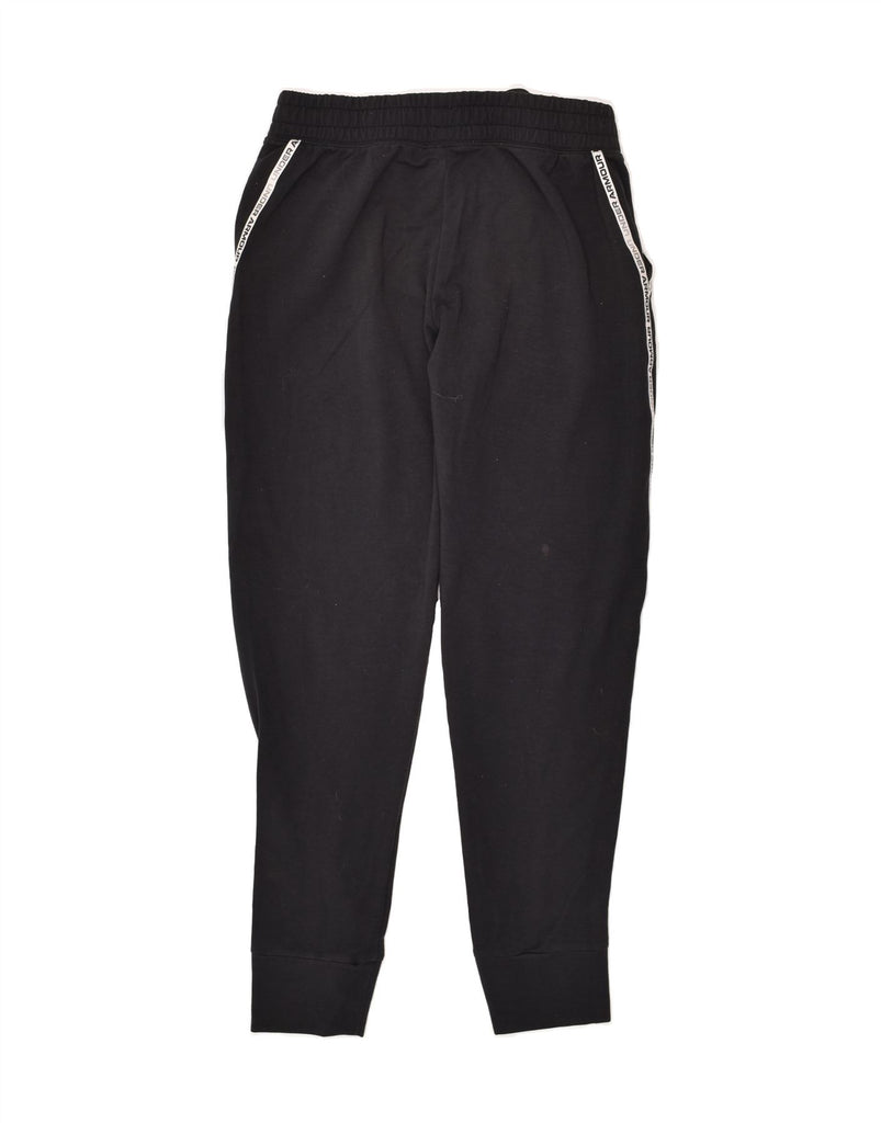 UNDER ARMOUR Mens Graphic Tracksuit Trousers Joggers Small Black Cotton | Vintage Under Armour | Thrift | Second-Hand Under Armour | Used Clothing | Messina Hembry 