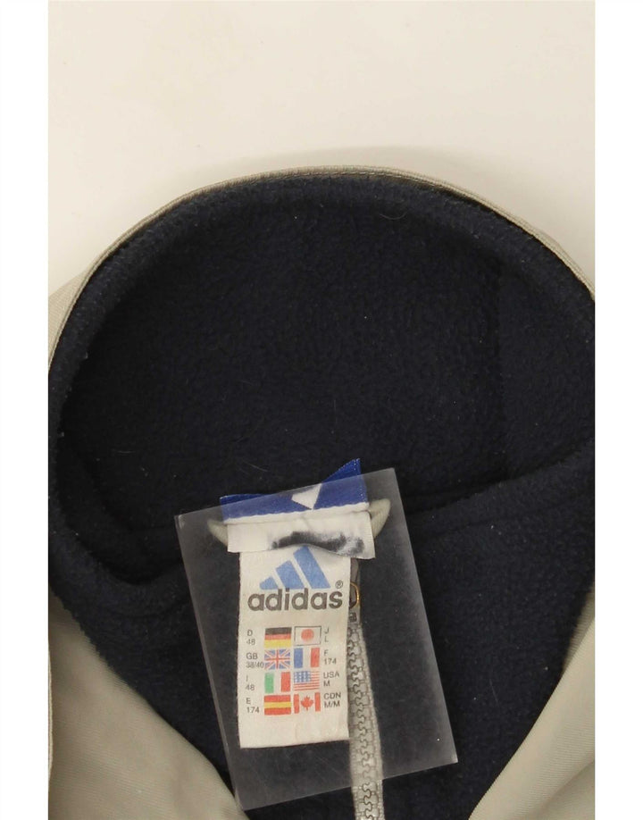 Adidas Mens Windbreaker Jacket UK 38/40 Medium Grey Polyester