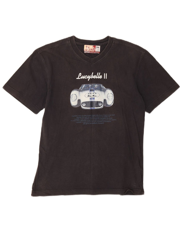 Fila Mens Graphic T-Shirt Top XS Black Cotton