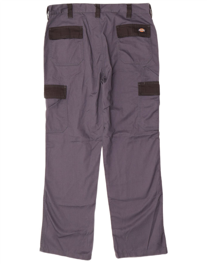 DICKIES Mens Straight Cargo Trousers W36 L31  Navy Blue Colourblock