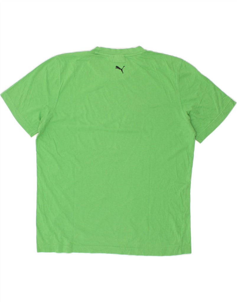 PUMA Mens Graphic T-Shirt Top Large Green | Vintage Puma | Thrift | Second-Hand Puma | Used Clothing | Messina Hembry 