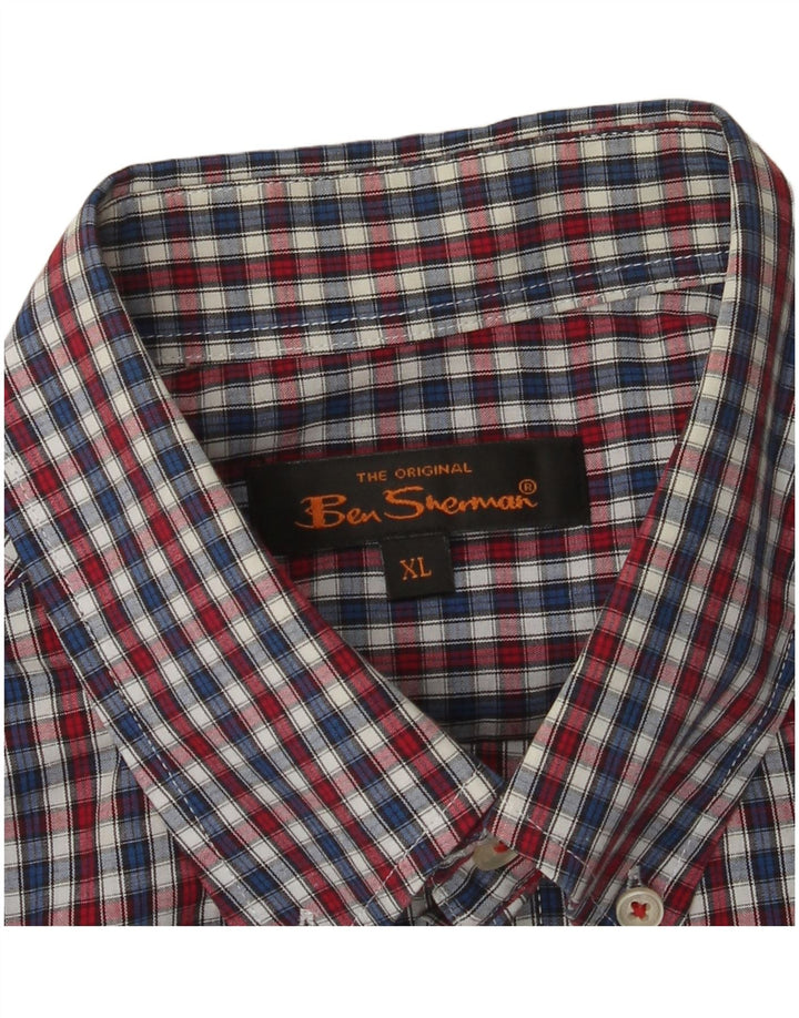Ben Sherman Mens Short Sleeve Shirt XL Multicoloured Gingham