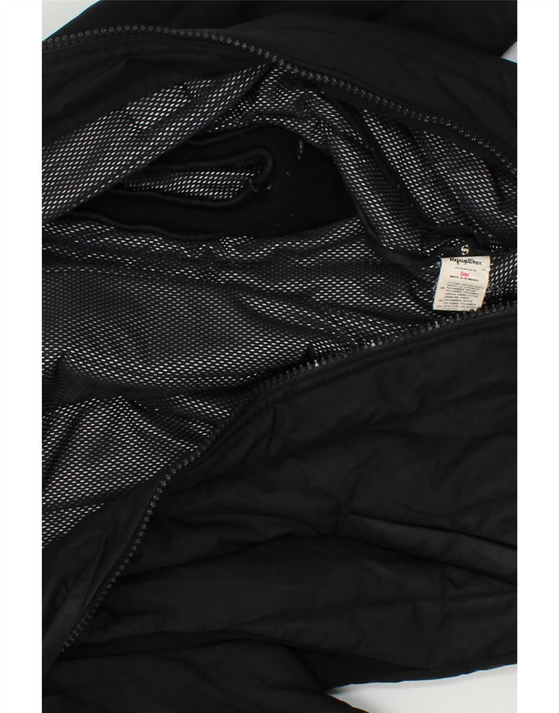 REFRIGIWEAR Mens Hooded Bomber Jacket UK 36 Small Black Polyester | Vintage Refrigiwear | Thrift | Second-Hand Refrigiwear | Used Clothing | Messina Hembry 
