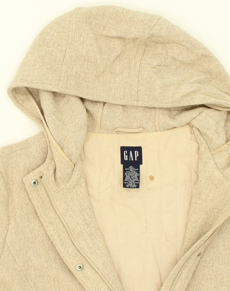 GAP Womens Hooded Overcoat UK 18 XL Beige Nylon | Vintage Gap | Thrift | Second-Hand Gap | Used Clothing | Messina Hembry 