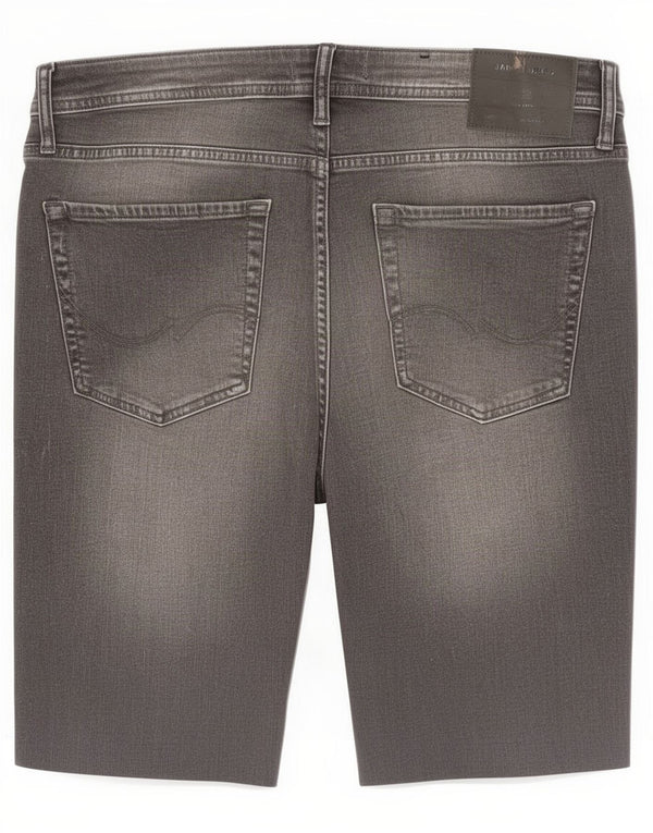 Jack & Jones Mens Liam Skinny Denim Shorts Medium W33 Grey Cotton
