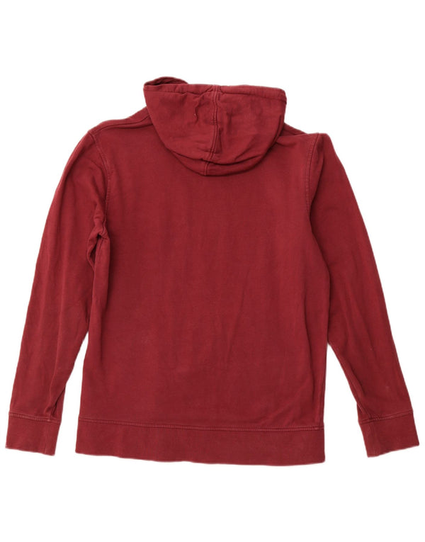 JACK & JONES Mens Core Graphic Hoodie Jumper Medium Burgundy Cotton